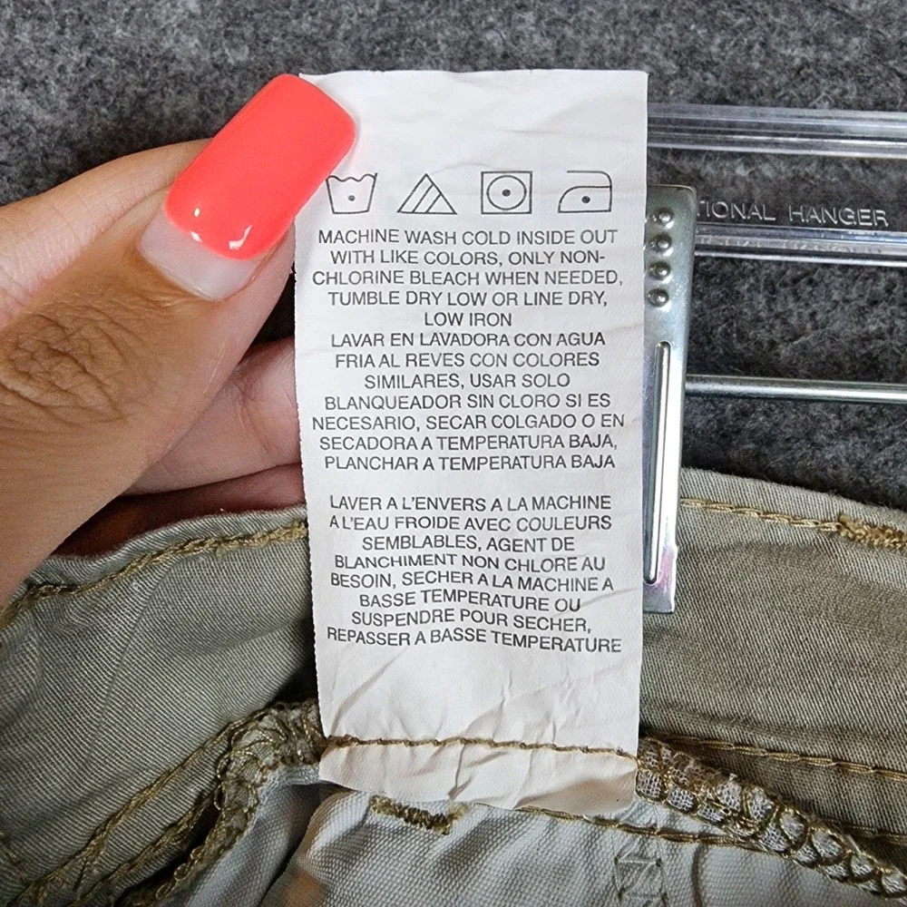 Lee Shorts Womens 16 Cargo Khaki Elastic Waist Utility EUC